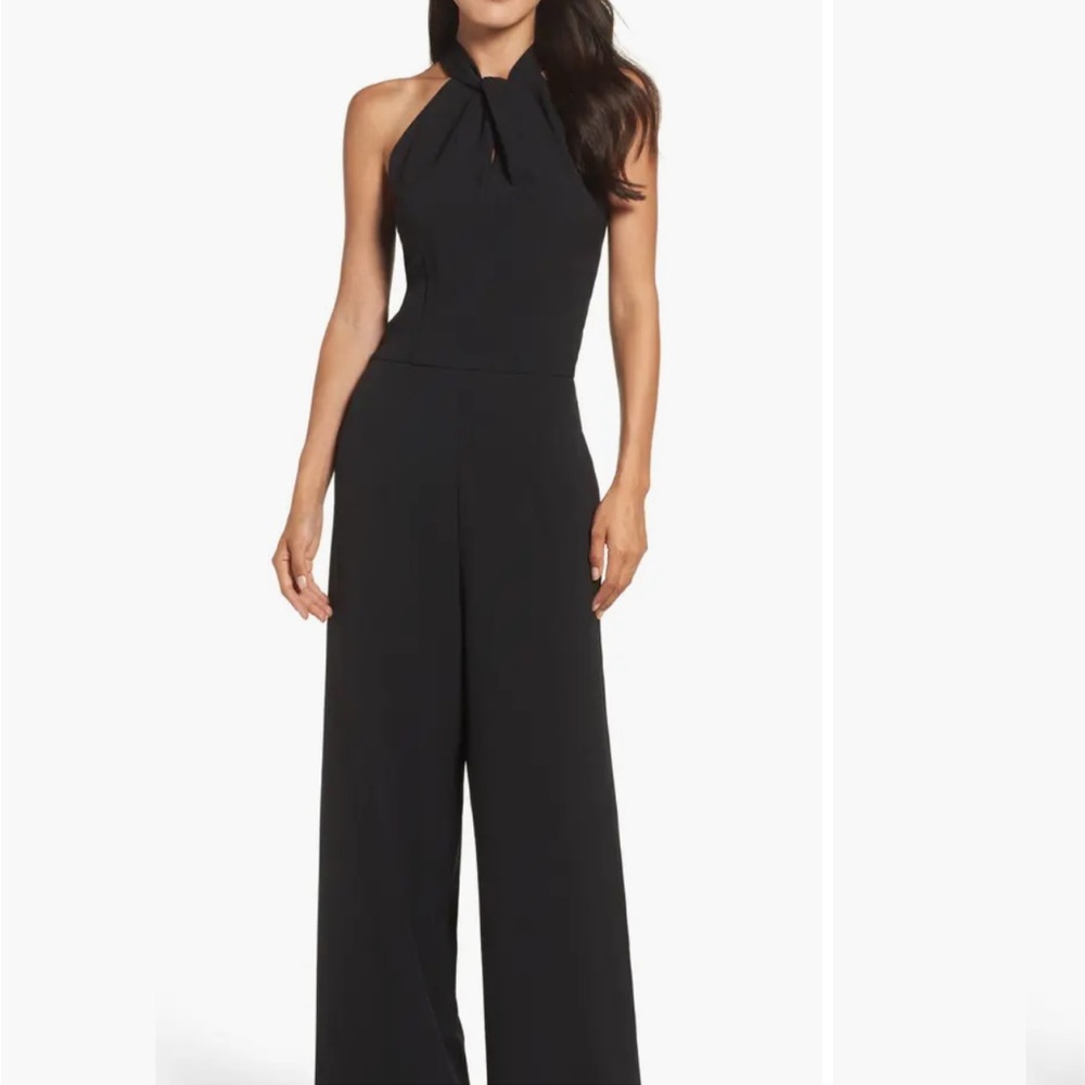 Halter Neck Silk Jumpsuit